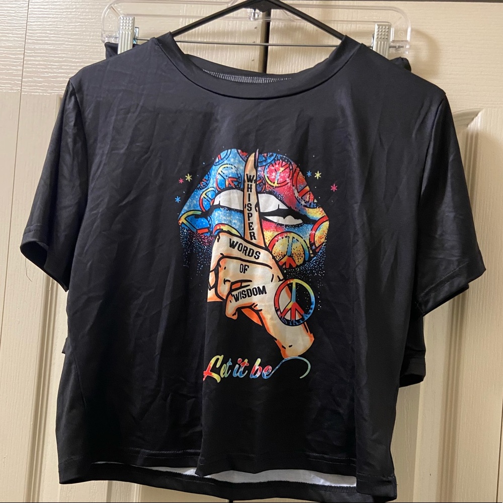 Two Piece Top and Distressed Shorts Set